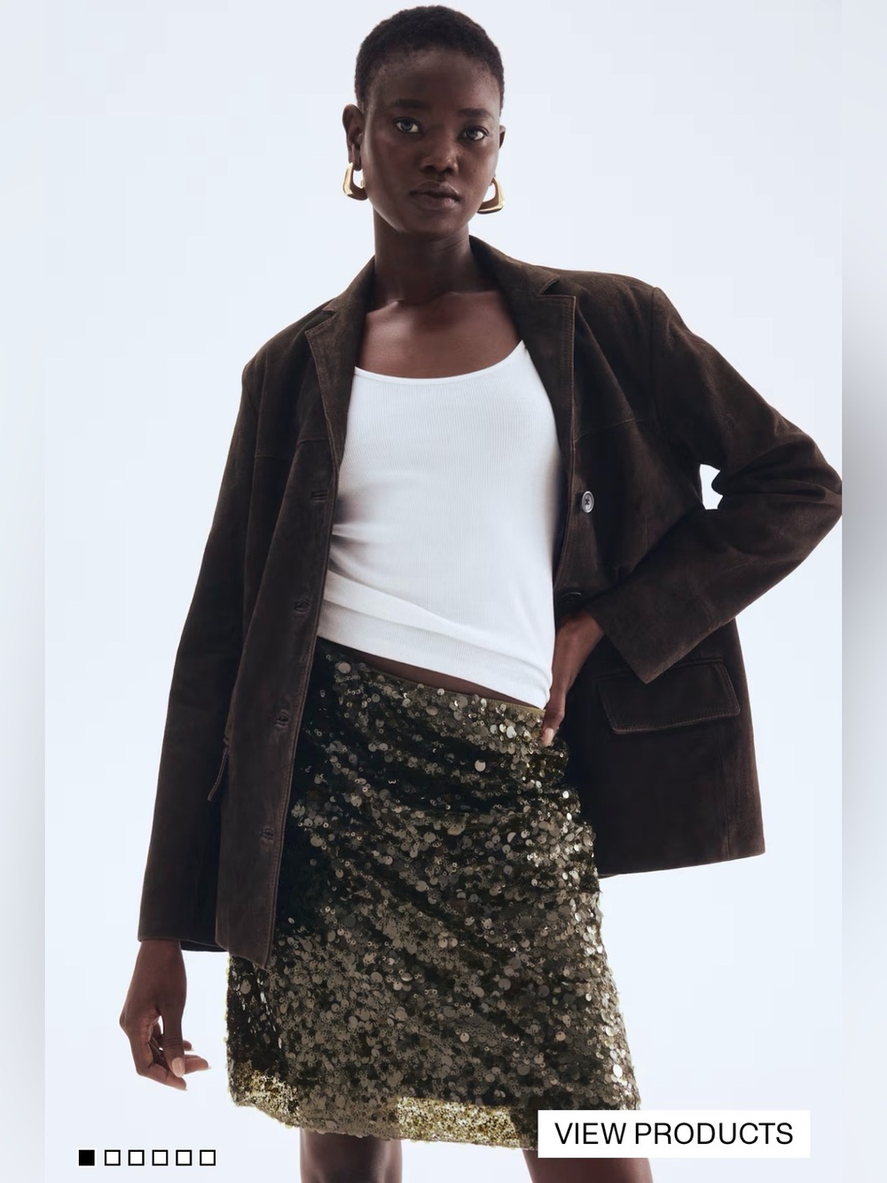 H&M Sequinned Skirt